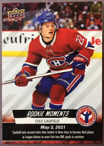 2021-22 Upper Deck NHCD Rookie Moments #CAN-16 Cole Caufield Montreal Canadiens - Picture 1 of 1