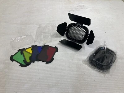 2 NEW Flashpoint Barndoor Kit for The eVOLV 200 Fresnel Head with 4 Color gels - Image 1 of 4
