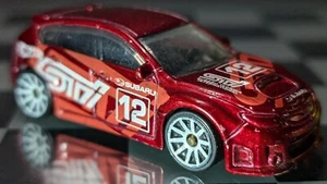 Hot Wheels HW Subaru WRX STI #12 Race Car Red Pink Malaysia 2012 Model Toy - Picture 1 of 6