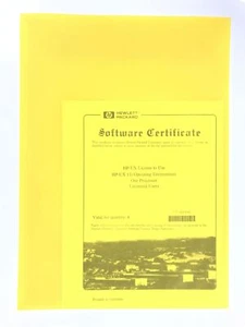 HP-UX 5969-8143 SOFTWARE CERTIFICATE 11i Operating Environment Ltu Valid for 4 - Imagen 1 de 1
