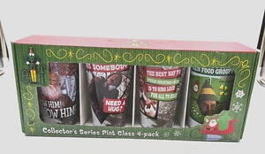 Buddy The Elf Christmas 4 Pk 16 oz. Glasses Collector's Series Will Ferrell - Picture 1 of 17