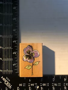 Rubber Stamp "Pansy Sprig" by PENNY BLACK RS2. - Picture 1 of 2