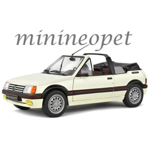 SOLIDO S1806202 1989 PEUGEOT 205 CTI MK1 CABRIOLET 1/18 DIECAST MODEL CAR WHITE - Picture 1 of 6