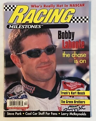 Revista Bobby Labonte octubre 2000 Racing Milestones NASCAR de colección Foto 1 de 4