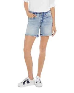 NYDJ ROXANNE FRAYED HEM DENIM SHORTS ~ NWT ~ SIZE 4 -$69 - Picture 1 of 9