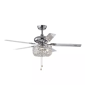 Campbell 42-inch Chrome Lighted Ceiling Fan Remote - Picture 1 of 4