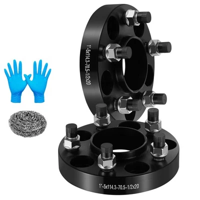 2x 1inch Hubcentric 5x114.3 1/2"x20 Wheel Spacers For 1955-1967 Ford Fairlane - Image 1 of 4