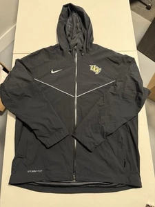 UCF Knights Football Team Issued Nike Storm-Fit Black Jacket w/ Hood XL - Picture 1 of 8
