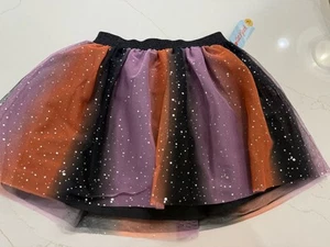 Cat & Jack Black Ombre Stripe Halloween Tutu Skirt size M (8) - NEW - Picture 1 of 6