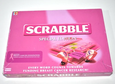 Scrabble Word Game Pink Breast Cancer Awareness Special Edition Board Game 2008 - Image 1 of 4
