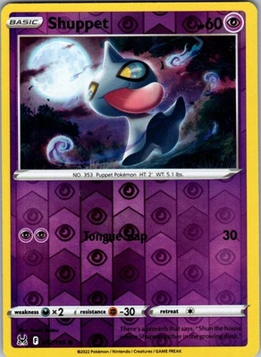 Shuppet SWSH11: Lost Origin Reverse Holo 072/196 NM - Image 1 of 2