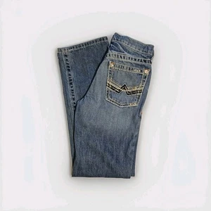 Ariat Jeans Boys Size 14 B5 Slim Denim Blue Youth Farm Ranch Cowboy 26x30 EUC - Picture 1 of 5