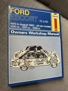 MK2 FORD ESCORT HAYNES WORKSHOP MANUAL VGC 1975-80, OHV ENGINES, INC SPORT - Picture 1 of 4