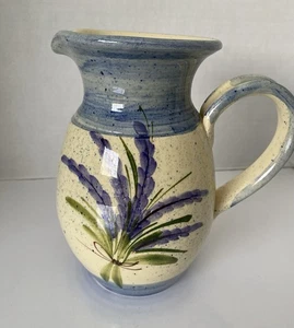 Handmade Ceramic Pottery Pitcher Excellent Condition Made In France Vase 7” - Picture 1 of 6