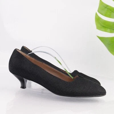 Beautifeel Womens Mistique Pump Size 39 8 Black Leather Pointed Kitten Heel Shoe - Image 1 of 4