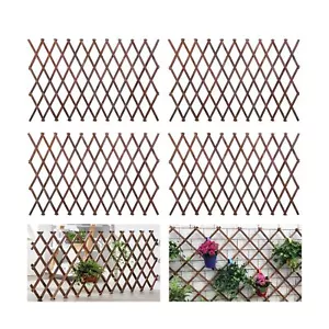 4 Pcs Expandable Garden Trellis, 38" x 89" Large Wooden Lattice Fence Wall Pa... - Picture 1 of 7