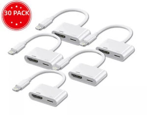 Paquete de 30 convertidores adaptadores AV digitales Apple A1438 Lightning a (HDMI+Lightning) - Imagen 1 de 4
