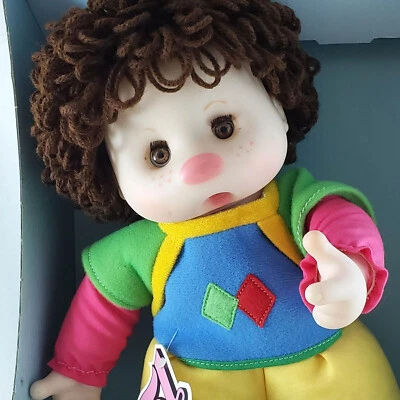 Vintage Boy Doll Soft Body Plastic Head Thumbsucker 1980s? Made In Spain IOB 11" - Image 1 of 4