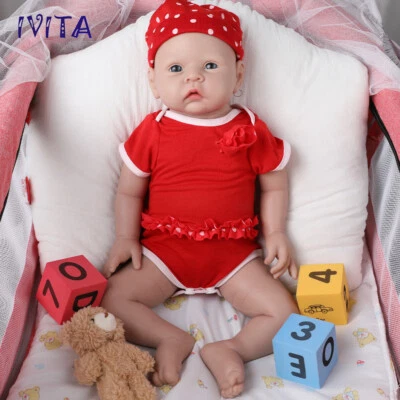 IVITA 50cm Handgemachte Puppen Silikon Rebornpuppen Baby Mädchen Xmas Doll - Bild 1 von 4