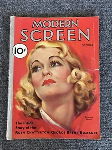 Modern Screen Magazine October 1932 Constance Bennett Cover VTG Hollywood - Picture 1 of 7