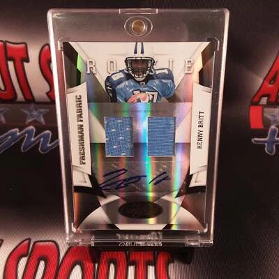 2009 Donruss Freshman Fabric Card #235 Silver Refractor Kenny Britt Auto/399 - Image 1 of 2