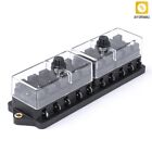 Blade Fuse Box High-Quality 10 Outlets Black 30A For Cars Agricultural Machines