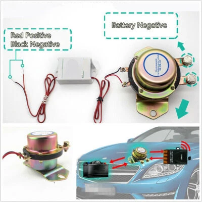 12V Battery Switch Remote Control Electromagnetic Solenoid Valve Terminal Master - Imagem 1 de 4