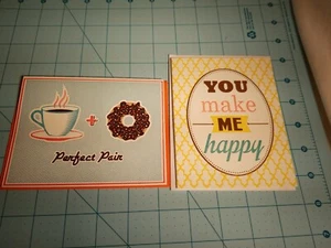 Design Design: Set Of Two Greeting Cards "Perfect Pair"&"You Make Me Happy"- NEW - Picture 1 of 10