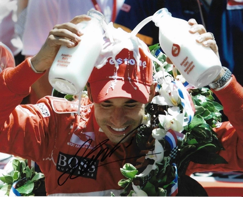 HELIO CASTRONEVES SIGNED 8X10 PHOTO INDY 500 WINNER INDIANAPOLIS 2000 01 09  - Image 1 of 1