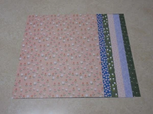8.5" x 11" PARK LANE PAPER - ASSORTED FLORAL PRINTS #2 - 6 SHEETS - Picture 1 of 8