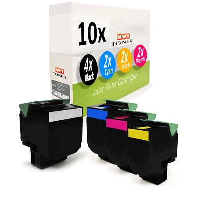 10x Toner f�r Lexmark X-546-DTN X-544-DTN C-544-DTN - Bild 1 von 3
