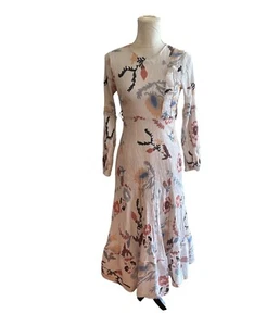 Vintage 90s Junior Dress Floral Print Ruffle & Empire Waist Tiered Fairy Modest - Picture 1 of 12