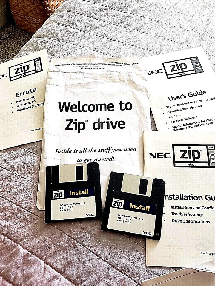 NEC Zip Drive Install Disks Windows NT 5.3 July 1997 & User/Install Guides - Image 1 of 4