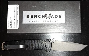 Benchmade Bailout 537GY-03 Black Aluminum - CPM M4 w/ Mods - EDC Tactical Folder - Picture 1 of 13