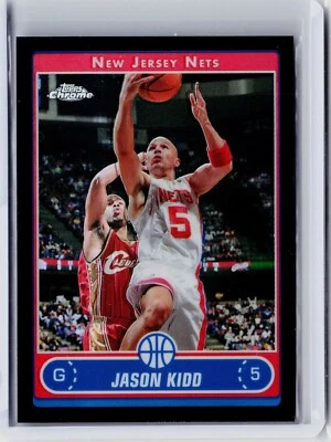 2006-07 TOPPS CHROME BLACK REFRACTOR #56 - JASON KIDD #ED 32/99 - Image 1 of 2
