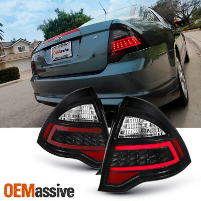 Fit  2010 2011 2012 Ford Fusion Black Full LED Signal DRL Tube Tail Lights - Image 1 of 4