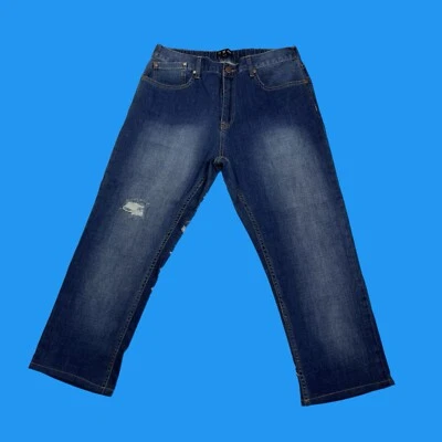 Pantalones de mezclilla Five Four X Mark Mcnairy para hombre talla 34x24 pierna recta azul envejecido Foto 1 de 4