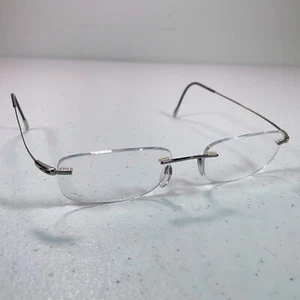 Silhouette Eyeglasses Frames Only 7554 60 6057 Silver Frame Titanium Austria - Picture 1 of 7