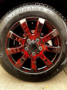 VW Alufelgen Borbet mit Winterreifen Firestone Kompletträder 15 Zoll Unikat Rot - Bild 1 von 9