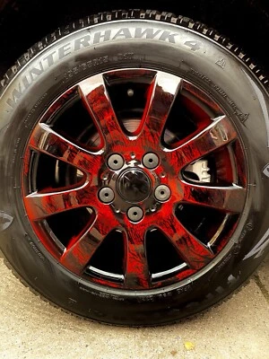 VW Alufelgen Borbet mit Winterreifen Firestone Kompletträder 15 Zoll Unikat Rot - Bild 1 von 4