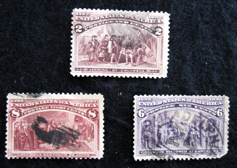 US - SCOTT# 231,235,236 - USED - CAT VAL $32.80 Cover