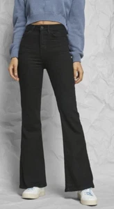 So Good For Life Black Super High Rise Wide Leg Women's 13 W31XL30 - Picture 1 of 4