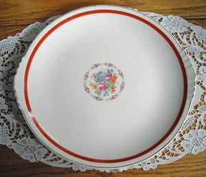 Piatto da torta vintage Paden City Flowers 11" ~ - Foto 1 di 11