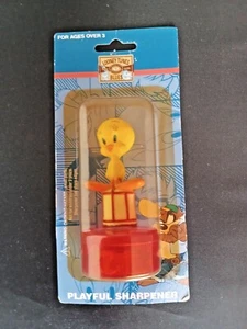 Afilador de lápiz Tweety Bird Looney Tunes azul Ha Ha Ha 1990 vintage 1997 - Imagen 1 de 2