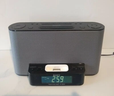 Sony Dream Machine ICF-CS10iP Alarm Clock AM/FM Stereo Radio w/ iPod iPhone Dock - Image 1 of 3