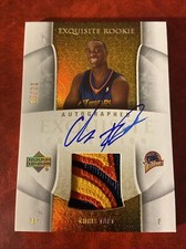 CHRIS TAFT 2005-06 Upper Deck Exquisite GOLD #77-AP AUTO PATCH RC /21 WARRIORS