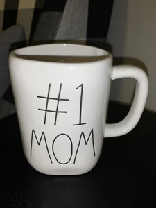 RAE DUNN #1 MOM Coffee Tea Mug Farmhouse Mother's Day Gift Home Decor NEW - Picture 1 of 4