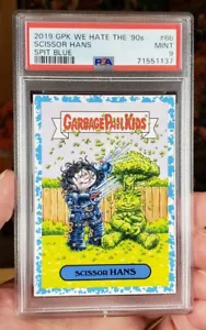 Garbage Pail Kids #6b Scissor Hans Adam Bomb BLUE PSA 9 Edward Scissor Hands 90s - Picture 1 of 4