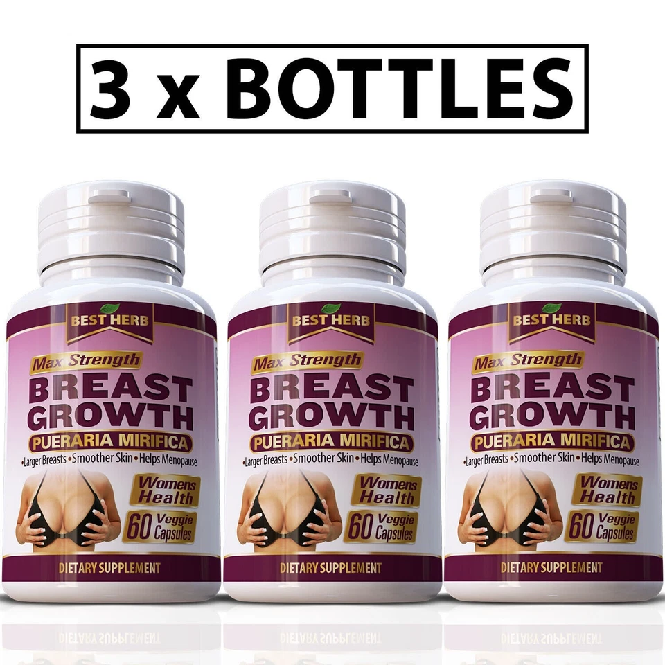 180 Capsules Pills Pueraria Mirifica Breast Growth Bust Enlargement 5000mg Firm