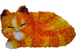Katze Beerdigung Ehrungskranz Denkmal Kunstseide Blume Ingwer Tom Cat Tabby - Bild 1 von 10